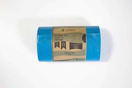 Niebieskie worki na śmieci Verda 120L do segregacji papieru, mocne 25 sztuk